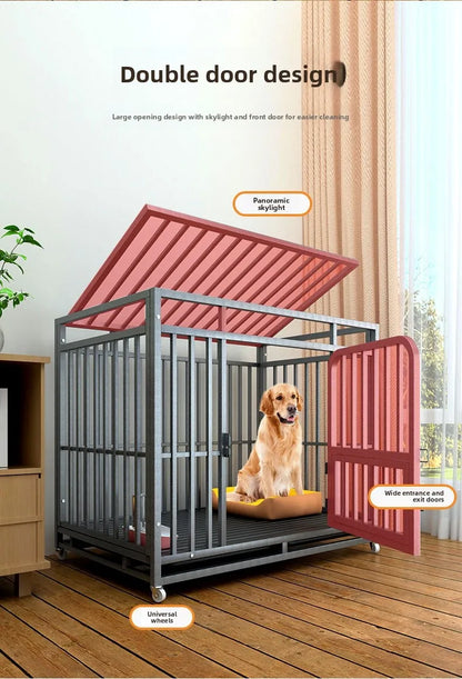 Indoor Large Medium Dog Cage with Toilet Pet Dog House Fence for Samoyed Labr Dog Cages Kennels And Run Outdoor Supplies