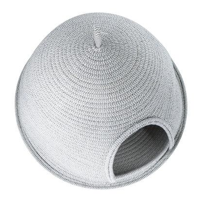 Cat Bed Scratcher Linen-cotton Weaving Kitten Cat Nests Pet Kittens Puppy Semi Enclosed Warm Safe Sleeping Bed with Handle