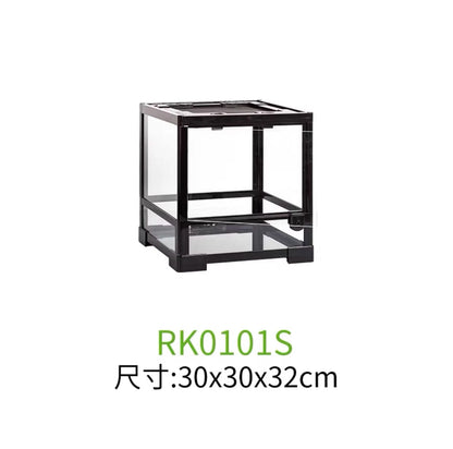 Detachable Glass Climbing Pet Breeding Box for Lizard Tortoise Snake Tree Frog Hamster,Multi Purpose Reptile Small Animal Tank