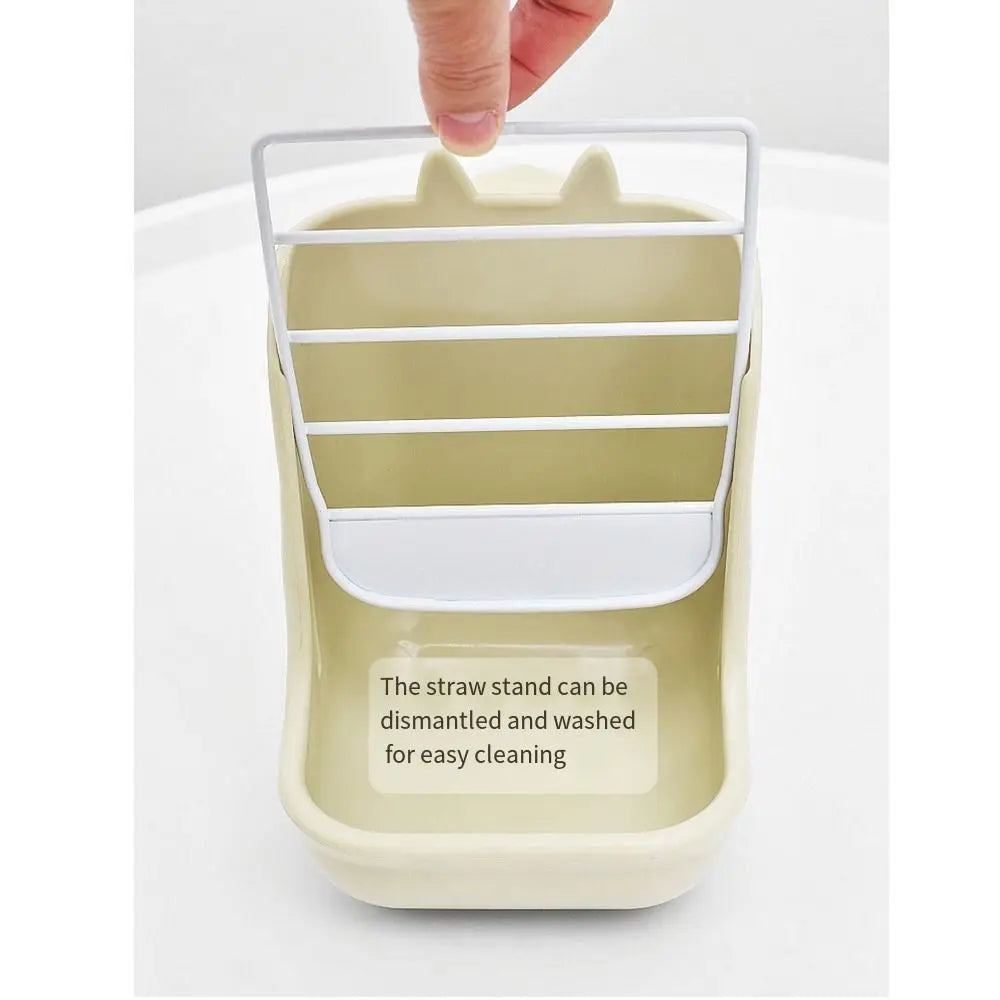 Hanging Rabbit Cage Bowl Anti Scratching Frame Rack 2 in 1 Food Trough Large Capacity Fixable Grass Feeding Rack Bunny