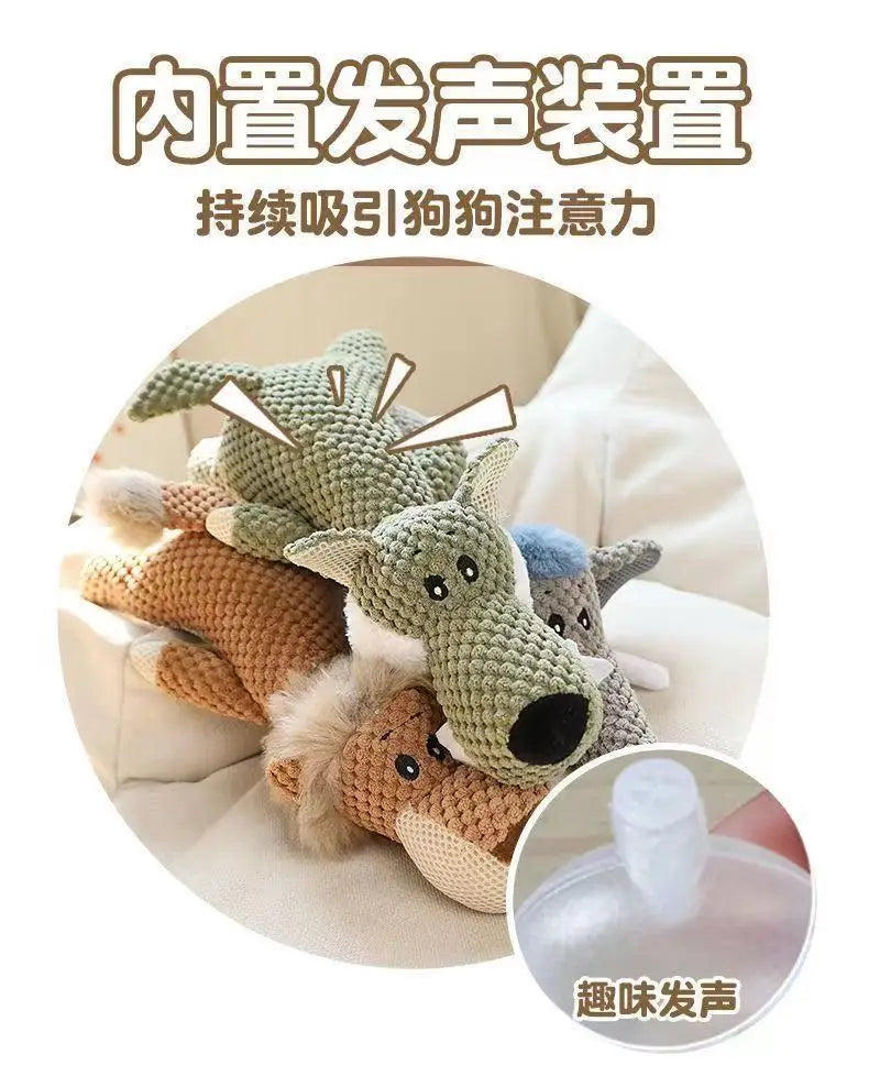 Pet toys dogs and cats bone resistant tear resistant bite resistant sound making grinding teeth cotton rope plush pet dog