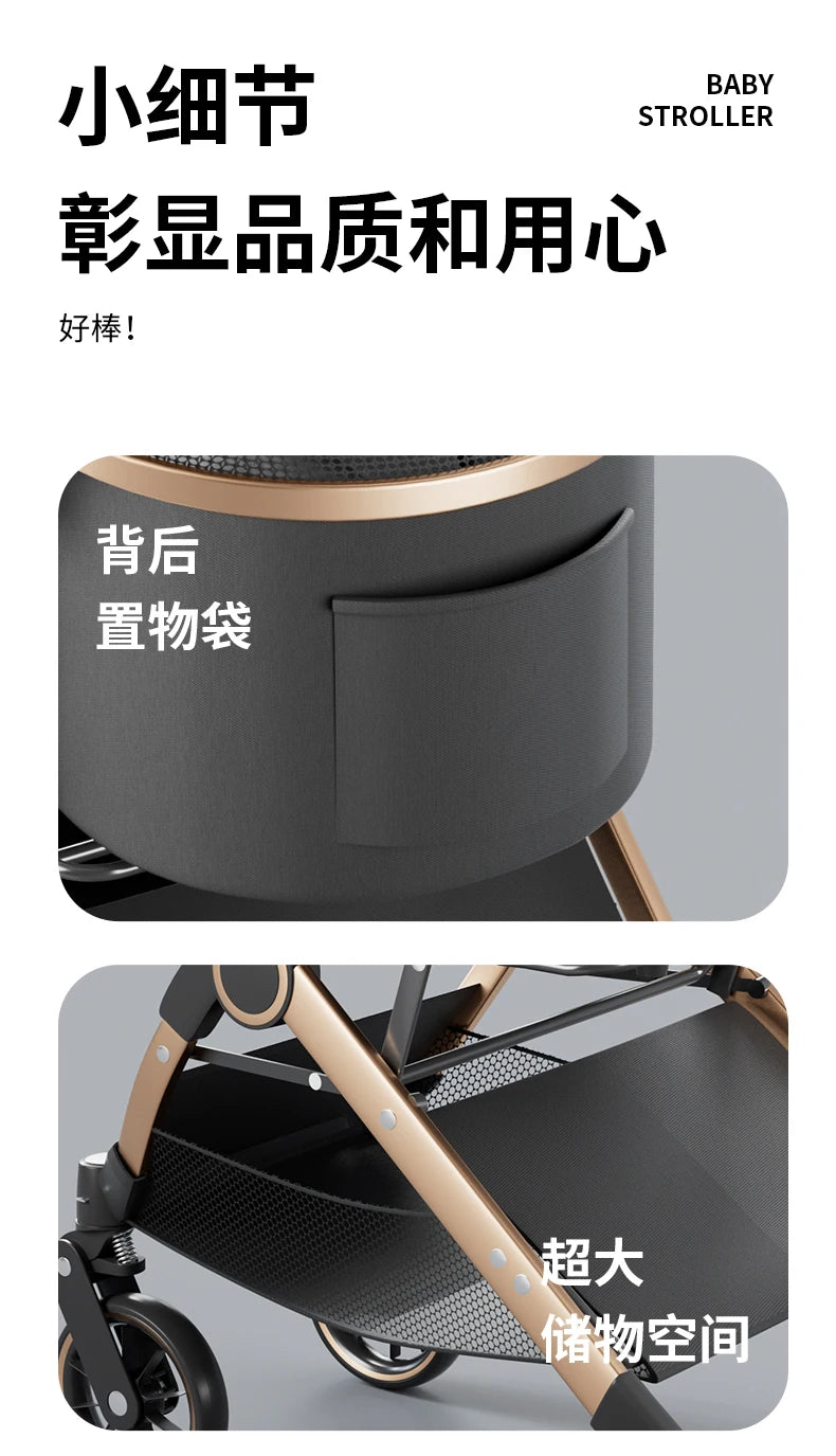 Pet 2-in-1 Portable Foldable Pet Strollers with Detachable Bag for Dogs Cats and Small Outdoor Pet Carts Basket Can Be Separated