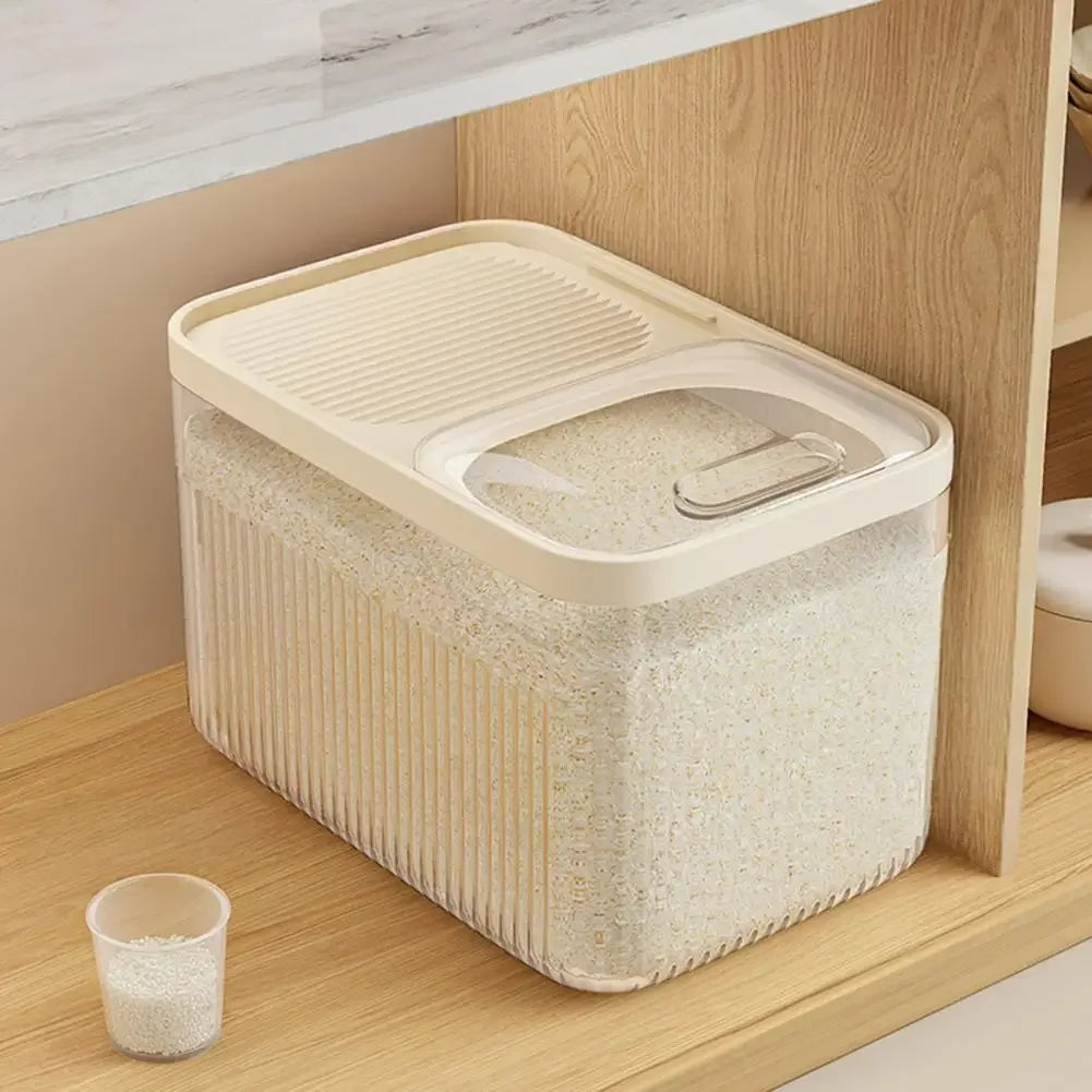 Moisture Proof Rice Dispenser 5KG/10KG Rice Bucket Kitchen Organizer Pet Food Storage Container Cereal Jar Caixa Organizadora