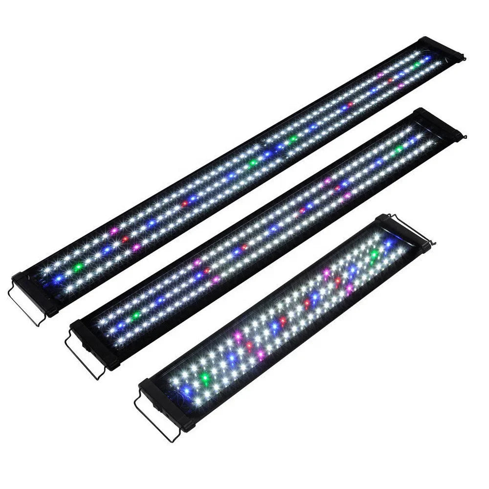 24WLED Aquarium Light,Waterproof Fish Tank Light For Water Plant Fish Coral Reef Light ,Full Spectrum,Extendabl Bracket,RGB LEDs