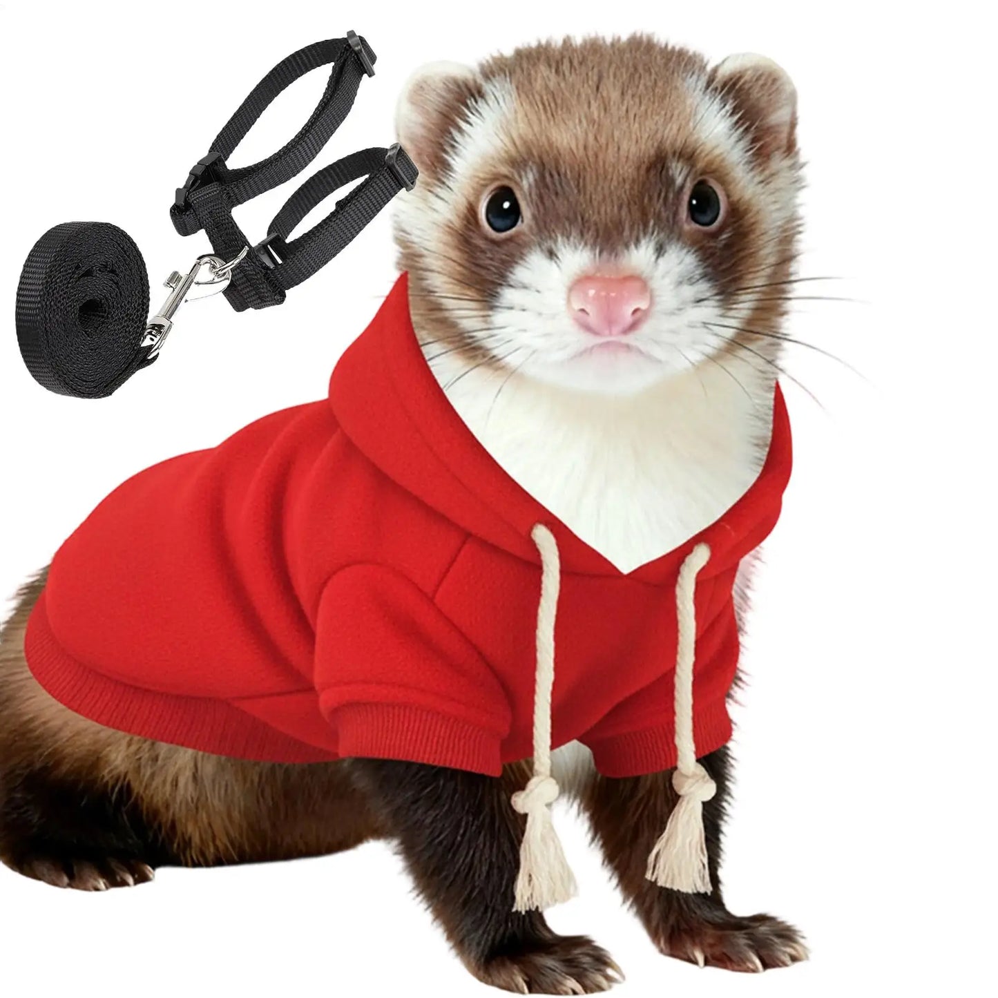 Ferret Clothes For Pets With Harness Soft Comfortable Fun Sweatshirt Small Animal Ferret Sweater For Bunny Squirrels Chinchilla