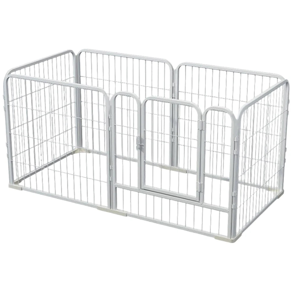 6 Panels Dog Fence Playpen Foldable Exercise Puppy Kennel Cage Heavy Duty Dog Exercise Fence for Dog Cat Rabbit Pet Exercise