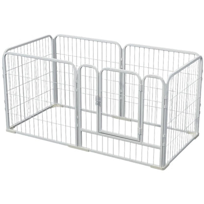 6 Panels Dog Fence Playpen Foldable Exercise Puppy Kennel Cage Heavy Duty Dog Exercise Fence for Dog Cat Rabbit Pet Exercise