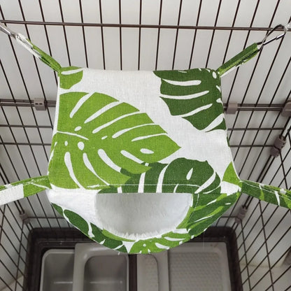 2025 Hanging Ferret Hammock Cage Printed with Hooks Hamster Hammock Ferret Warm Bed For Guinea Pig Hideout Mouse