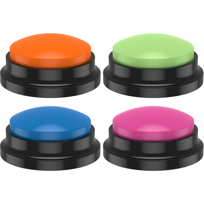 4/6 Pcs Dog Communication Buttons with Nonslip Mat Voice Recording Button for Pet Training Buzzer 30 Second Record Playback