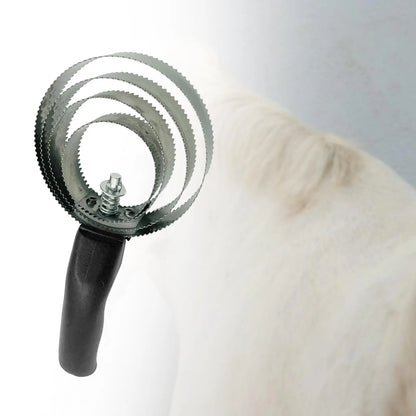 4 Rings Curry Comb Horse Grooming Supplies Stainless Steel for Dog Sheep Cow