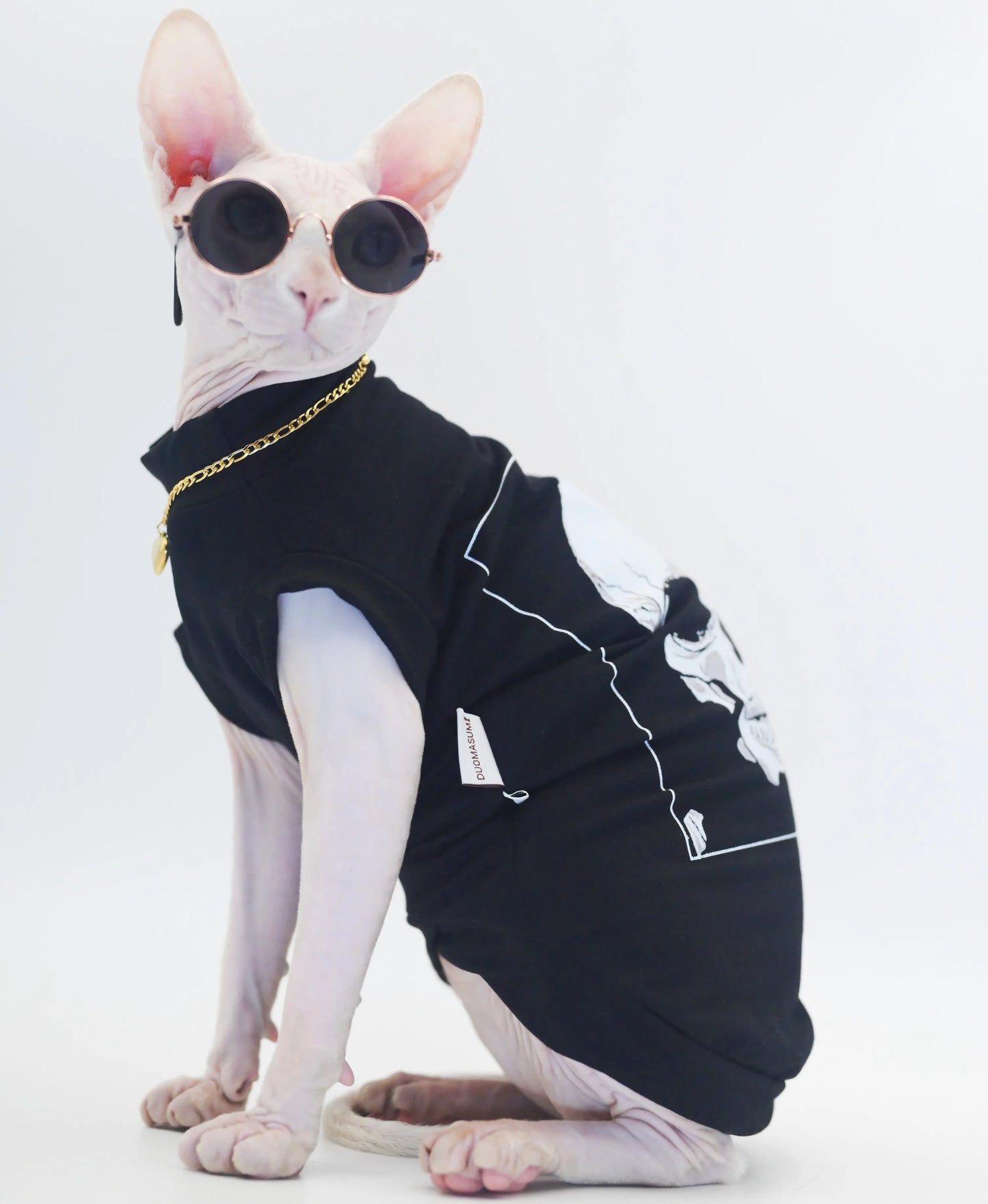 Cool Sphynx Cat Vest - Stylish and Breathable Clothing for Hairless Cats,Devon Rex, Cornish,Kitty