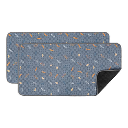 2Pcs Guinea Pig Cage Liner Washable Rabbit Absorbent Mat Reusable Hamster Pee Pad Anti-Slip for Pet Guinea Pig Rabbit Hedgehog