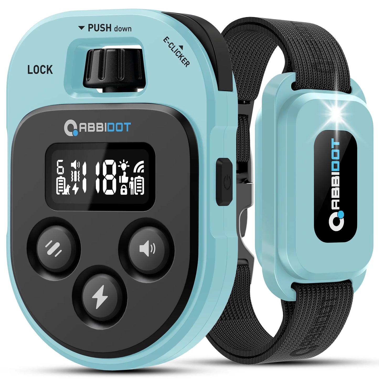 ABBIDOT T60 Dog Training Collar 2 in 1 Strap With E-clicker Electric Shock 4100ft 1250m Waterproof 118 Levels 2024 New Version
