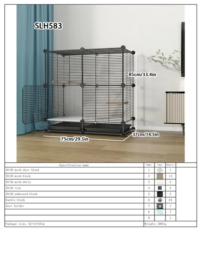 Large Bird Cage with Toilet Breeding Cage Suitable for Mynas, Budgerigars, Cockatiels, Finches, Thrushes, Multi-Layer Iron Bird Nest