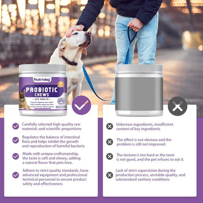 Anti-allergic & hip joint & calming & probiotic dog food for dogs full stage comprehensive nutrition-120 soft chews