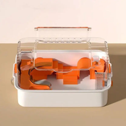 Hamster Cage Large And Cheap Acrylic Transparent Gold Bear Luxury Villa Breeding Box Supplies Set