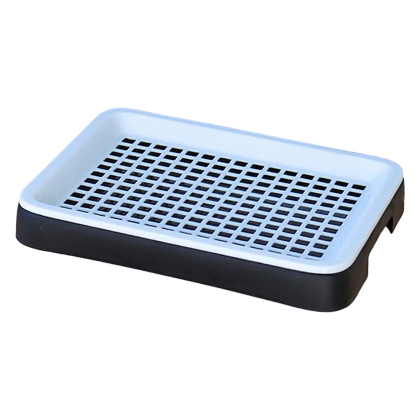 Rabbit Litter Tray Rabbit Toilet Portable with Grate Double Layer Guinea Pig Litter Pan Bunny Potty for Small Animals Ferrets