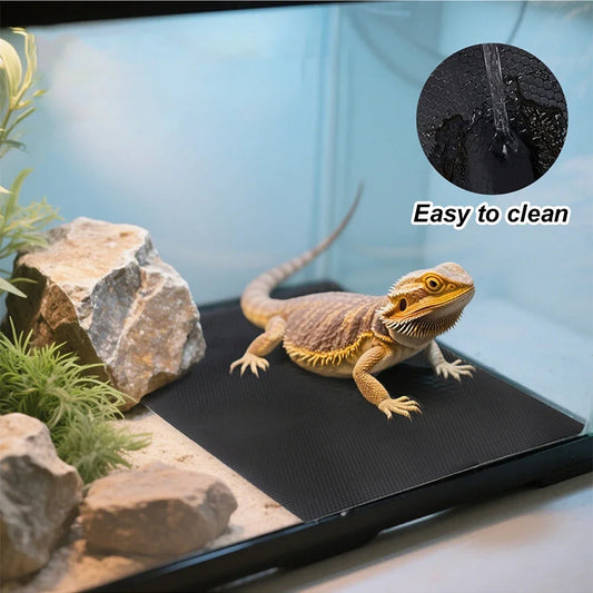 Reptile Terrarium Liner Tank Bedding for Bearded Dragon Leopard Gecko Snake Turtle Easy Cut Amphibian Cage Mat Pad Carpet Base
