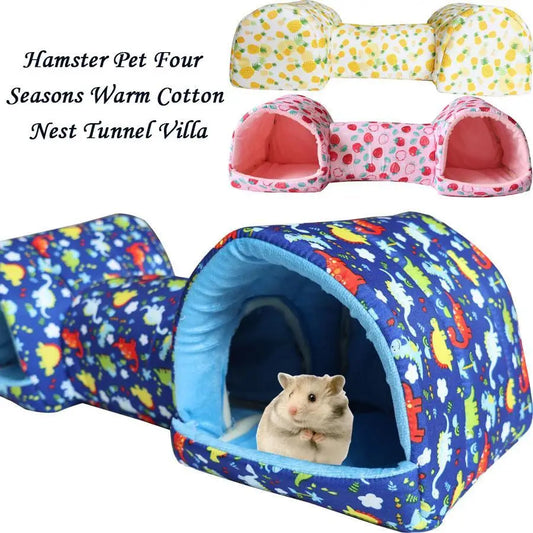 Hamster House Guinea Pig Bed Cave House Hideout for Dwarf Rabbit Bunny Ferret Hamster Chinchilla Hedgehog Washable Cage Nest