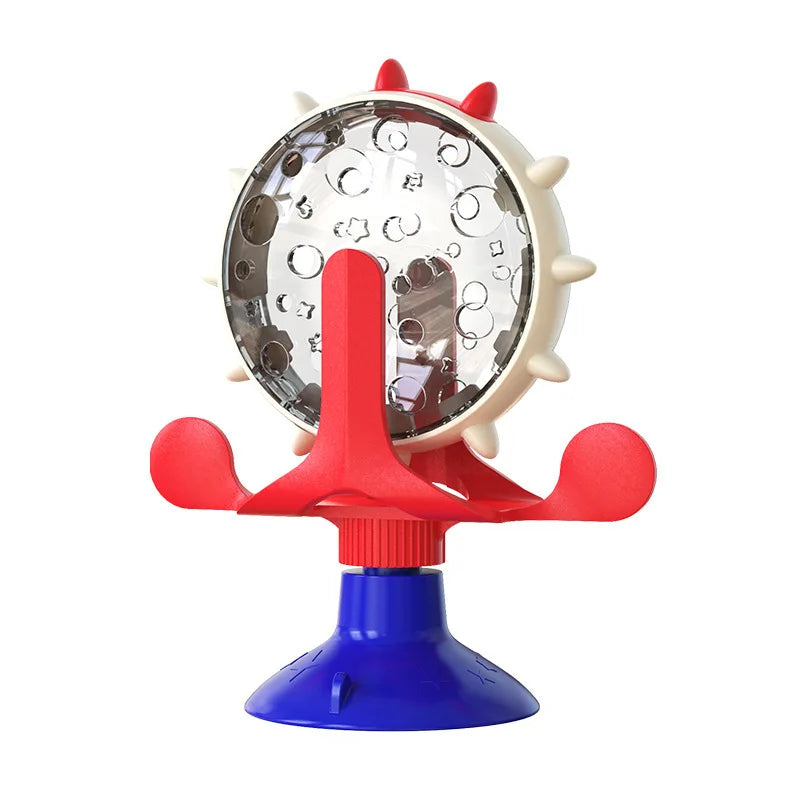 cat treat wheel, interactive puzzle feeder,  food dispensing toy, fun cat games, indoor cat entertainment