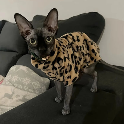 Cat Clothes for Sphynx Cat Clothes Fashion Winter Soft Warm Cat Clothing Comfort Thickened Hairless Cat Kitten Outfits Clothes