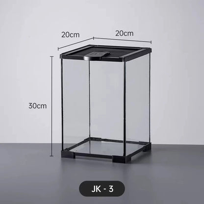 Professional glass reptile terrarium for chameleon,lizard,and snake,suitable for horned frog and water turtle,clear ventilation