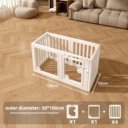 DIY Free Combination Dog Fence Transparent Indoor Acrylic Dog Playpen Splicing Isolation Pet Fences Household Small Enclosure