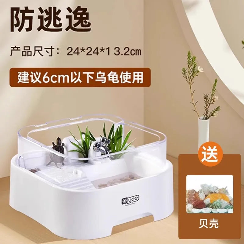 Turtle Tank, Home Brazilian Turtle Pot, Decorative Item, Grass Turtle Breeding Box, Tank Sun Deck