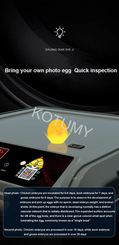 Incubator, Chicken Automatic Intelligent Small Incubator, Chicken Duck Goose Household Incubator, Mini Water Bed Incubator
