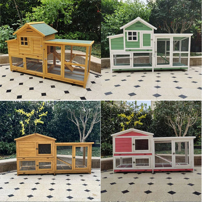 Wholesale Luxury Wooden Outdoor Waterproof Large Rabbit Cage Pet Cage House Chicken Coop