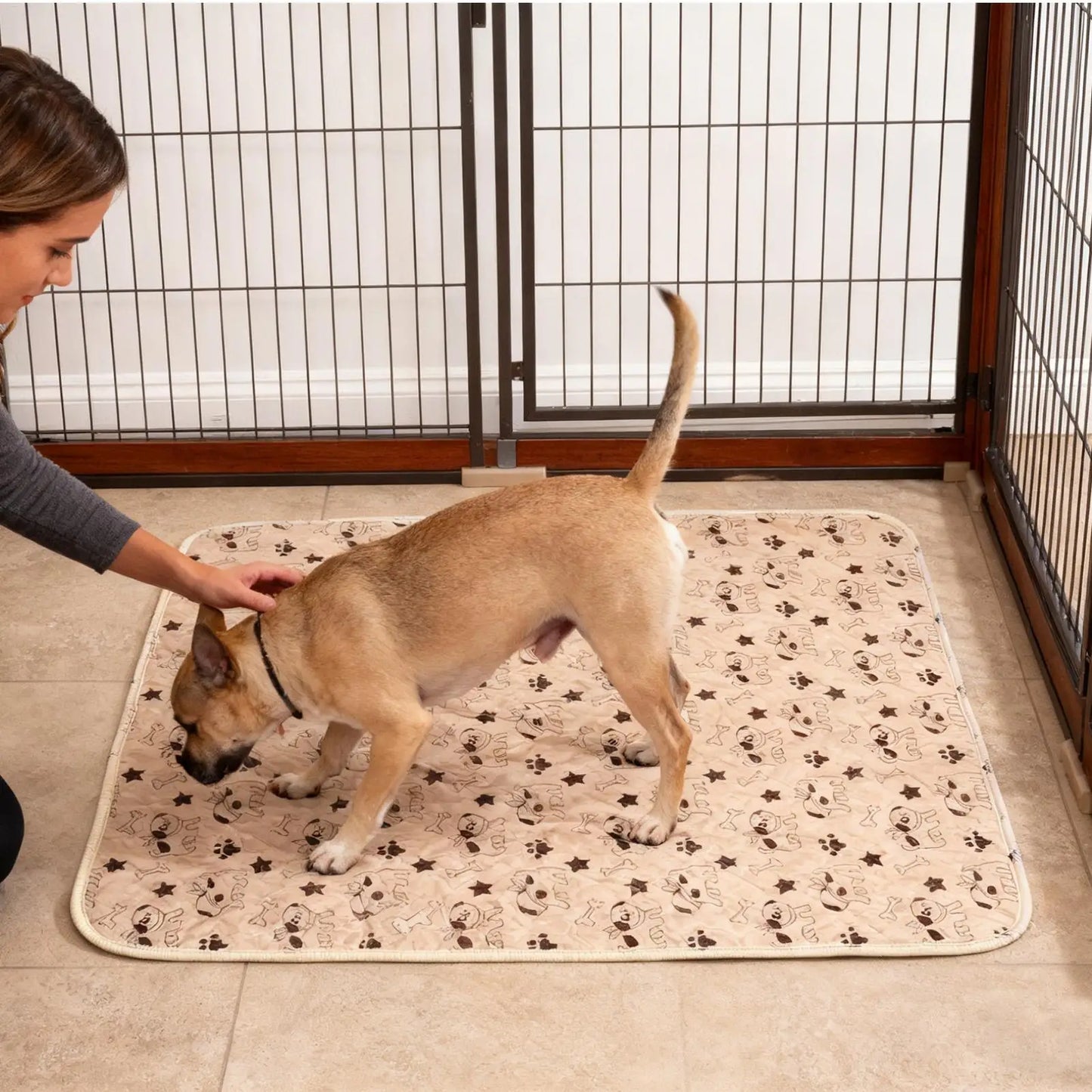 Dog Pee Pads Fast Absorbent Pet Training Mat Reusable Washable Absorbent Pee Pads For Home Potty Playpen Crate Litter pad