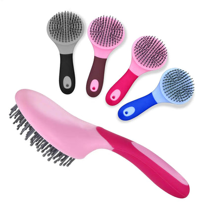 Horse Mane & Tail Brush Professional Humanized Handle Horsetail Comb Horse Grooming Brushes Mane and Tail Brush Pet Brush Comb
