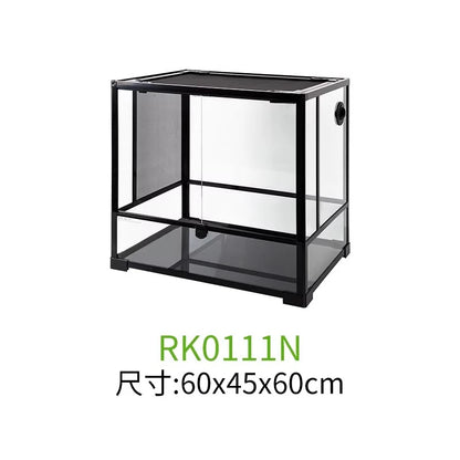 Detachable Glass Climbing Pet Breeding Box for Lizard Tortoise Snake Tree Frog Hamster,Multi Purpose Reptile Small Animal Tank