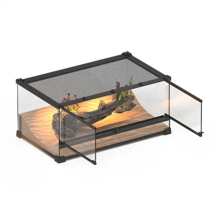 Best Tempered Glass Pet Reptile Enclosure Terrarium Glass Containers Paludarium Tank For Pets