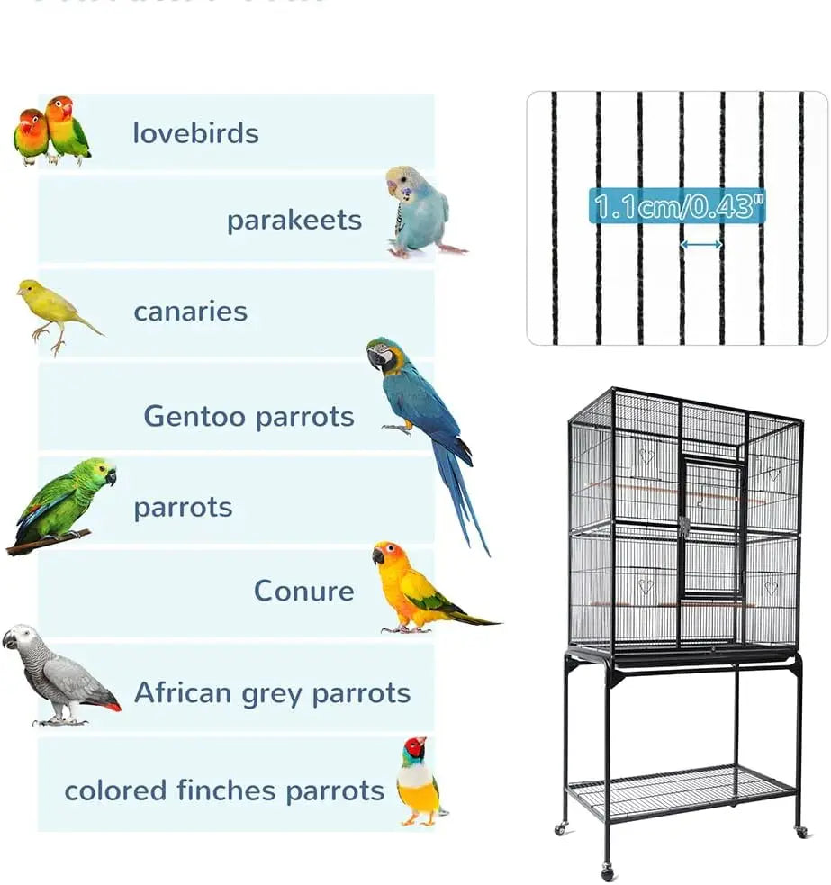 3 Layers Platform Chinchilla Sugar Glider Cockatiel Steel Cage Parrot Bird Cage Large Breeding Aviary Outdoor