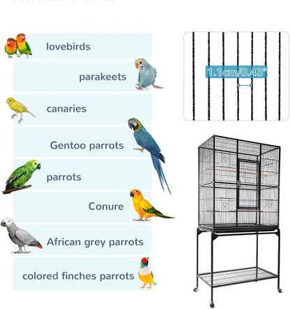 3 Layers Platform Chinchilla Sugar Glider Cockatiel Steel Cage Parrot Bird Cage Large Breeding Aviary Outdoor