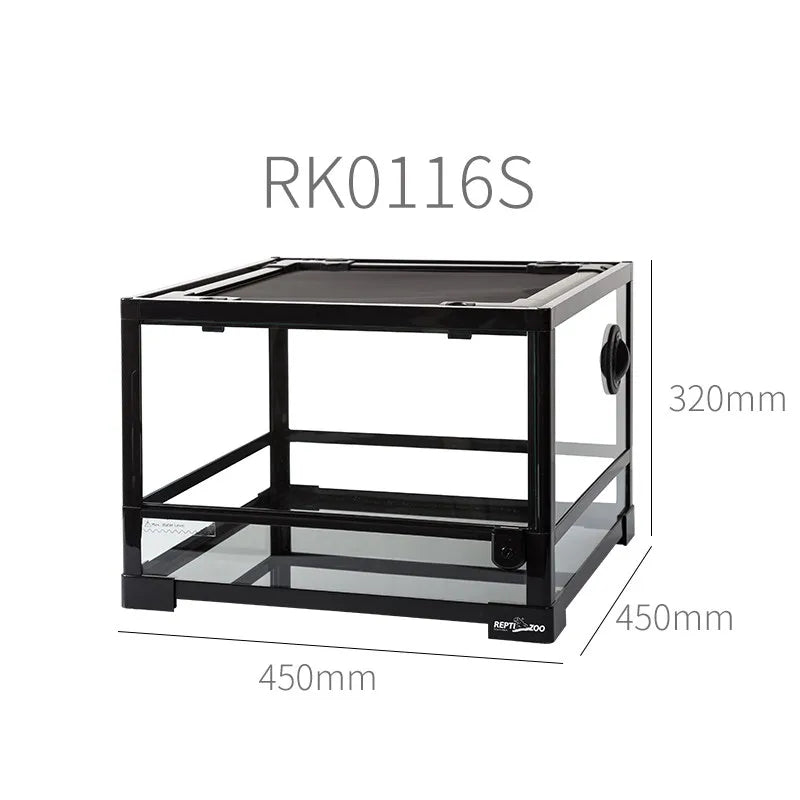 Glass Insulated Reptile Tank for Turtle Tortoise Lizard and Chameleon,Crawling Pet Breeding Box with Heat Retention Structure
