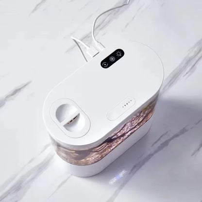 Mini Desktop Creative Aquarium USB Built-in Water Pump/LED Light/filter Self-circulation Self-circulation Small Goldfish Tank