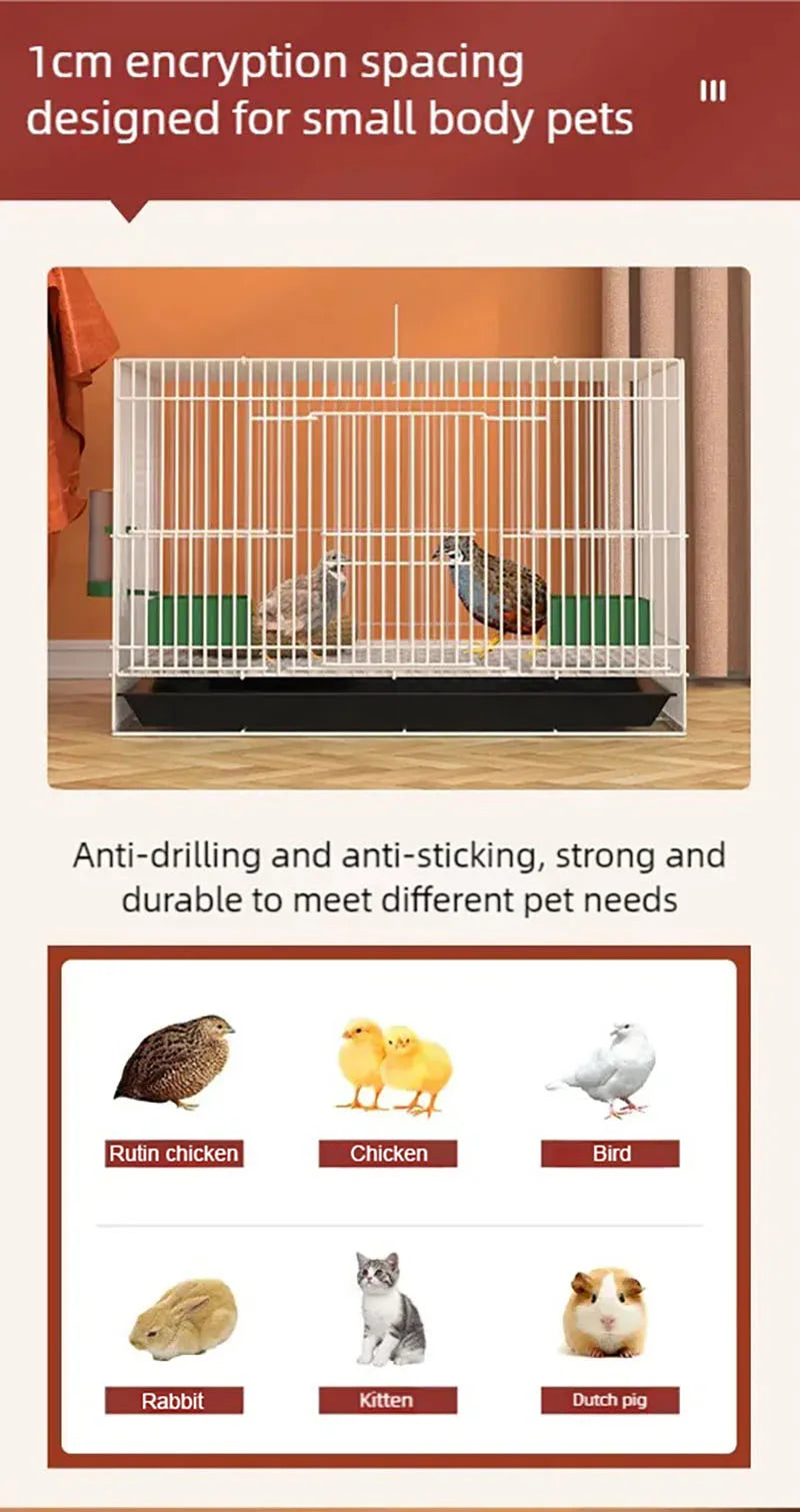 Rutin chicken specific cage, household large encrypted chick cage, small chicken cage, quail cage, Kor duck cage, breeding chick