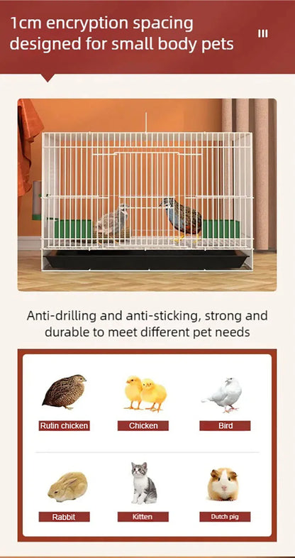 Rutin chicken specific cage, household large encrypted chick cage, small chicken cage, quail cage, Kor duck cage, breeding chick