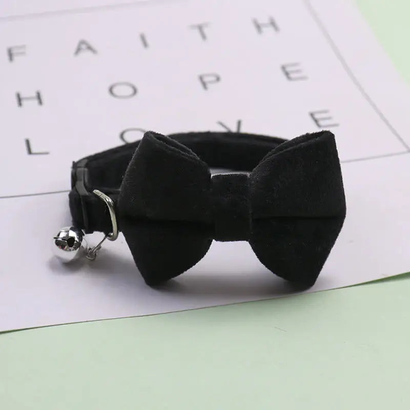 Pet Collars New Pet Bow Bell Collars Cute Cat Collars Pet Supplies Multicolor Adjustable Pets Dressing Tool Pets Accessories