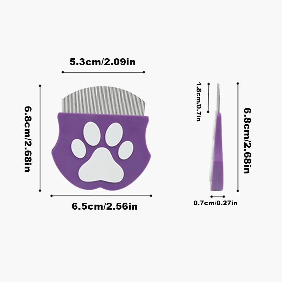 Pet Grooming Comb - Flea Comb for Cats & Dogs, Curved Design for Face & Body, Mini Detangling Brush for Pets 침구청소기 강아지미용  pet