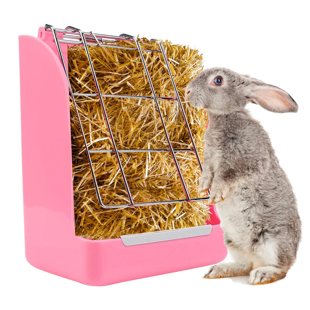 Rabbit Grass Frame Hay Feeder Rabbit Pet Food Container Rabbit Food Basket Grass Hay Bowl Rack Grass Rack Frame