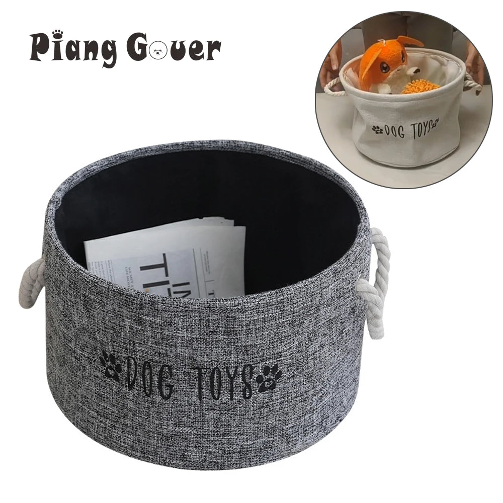 Pet Dog Toy Cothes Storage Basket Dog Box Organize Baskets Case Home Tool
