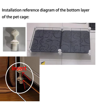 Cat Cage for Home Use, Indoor Double-Layer Villa Cat House, Free Space, Does Not Occupy an Area, Integrated Iron Art Cat Cage