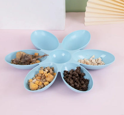 Cat Bowl Multi Cat Petal Food Bowl Baby Cat Milk Cat Special Bowl Multi functional Cat and Dog Food Bowl Upgrade Pet Lunch Time