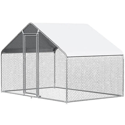 Outdoor Large Chicken Cages Poultry Thickened Galvanized Pipes Duck Sheds Farms Poultry Cages Rain Sun Protection Cover Backyard