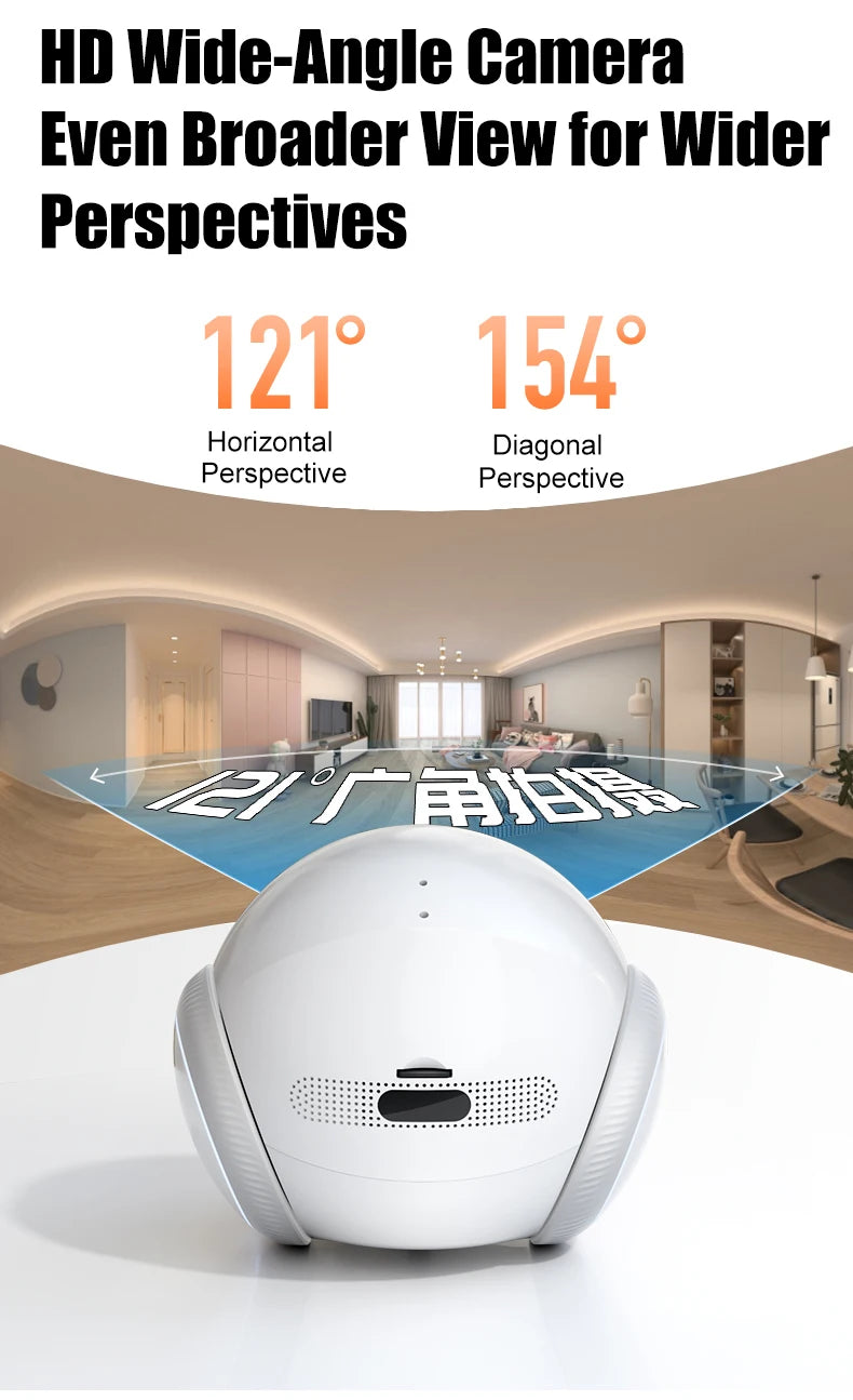Famue Smart Robot Camera 5G WiFi HD 2K Camera Pet Tracking Laser Indicator TUYA Pet Camera Auto Charging Auto Obstacle Avoidance