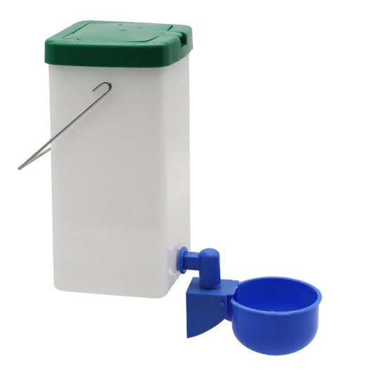 Rabbit Drinker 1000ml with Blue Bowl,Small Animal Poutry Water Bottle Drinking Bottle for Rodent Bunny/Ferret/Hamster/Guinea Pig