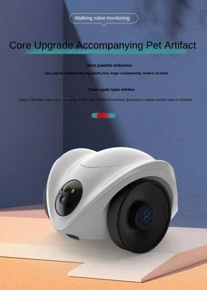 Robot Dog Interactive Feeder Wifi Link Cat Companion Food Treat Automatic Dispenser Cat Dog Interactive Toy
